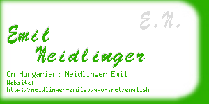 emil neidlinger business card